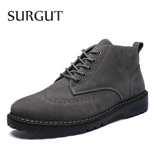Load image into Gallery viewer, SURGUT Big Size Men Casual Shoes New 2019 New Autumn Winter Ankle Boots