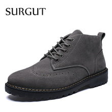 Load image into Gallery viewer, SURGUT Big Size Men Casual Shoes New 2019 New Autumn Winter Ankle Boots