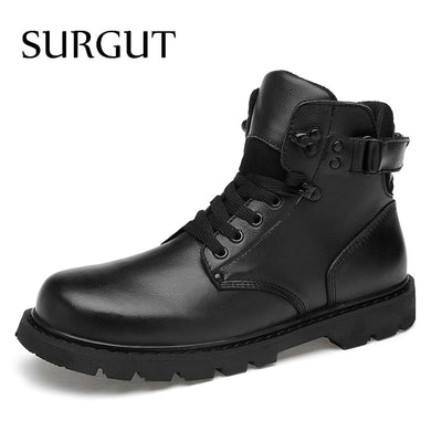 SURGUT 2019 High Quality Split Leather Men Boots