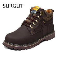 Load image into Gallery viewer, SURGUT Brand Super Warm Men's Winter Leather Men Waterproof