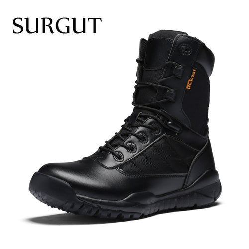 SURGUT Fashion Ankle Boots High Quality Split Leather Autumn And Winter