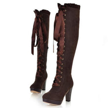 Load image into Gallery viewer, COVOYYAR 2019 Fashion Knee High Boots British Women High Heeled Boots