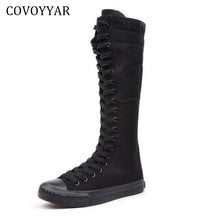 Load image into Gallery viewer, COVOYYAR 2019 Canvas Knee High Boots